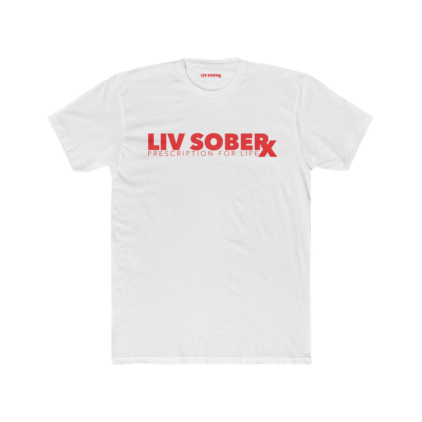 White Unisex LivSobeRX Tee