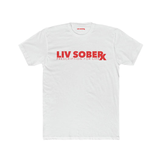 White Unisex LivSobeRX Tee